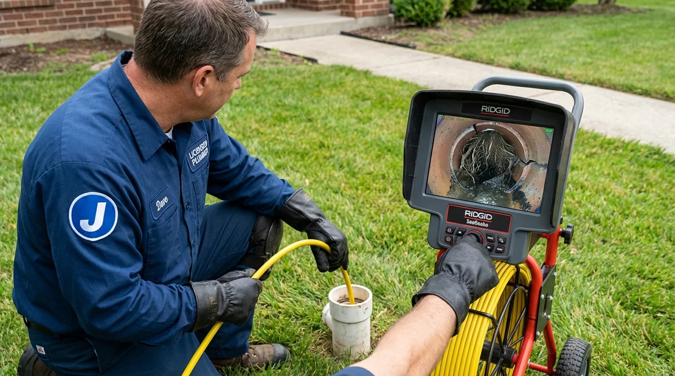 Sewer camera inspection being performed by Johns Plumbing LLC in Bellport